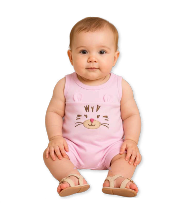 Macacão Curto Regata Orelhinha - Feminino