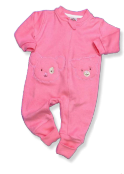 Macacão Suedine pé Reversível Bordado Infantil