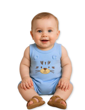 Macacão Curto Regata Orelhinha - Masculino Infantil