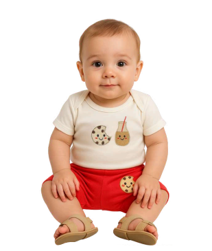 Conjunto Body/Shorts Bordado Masculino