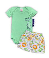 Conjunto Body/Shorts Bordado Masculino