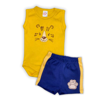 Conjunto Body Regata/Shorts Bordado Masculino