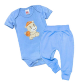Conjunto Body/Calça pé Reversível Bordado Masculino