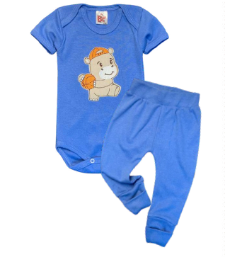Conjunto Body/Calça pé Reversível Bordado Masculino