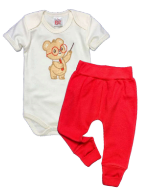 Conjunto Body/Calça pé Reversível Bordado Masculino