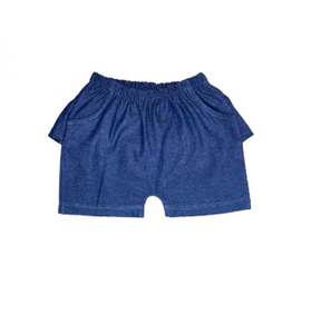 Shorts Jeans Babado no Bumbum - Infantil