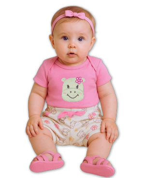 Conjunto Body/Shorts Bordado Feminino Infantil